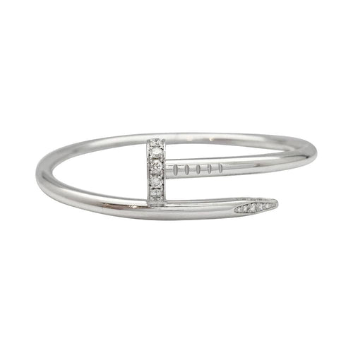 Bracelet Bracelet Cartier, "Juste un clou", or blanc et diamants 58 Facettes 31982