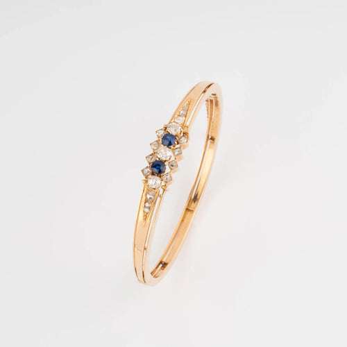 Bracelet Bracelet or rose saphirs et diamants 58 Facettes