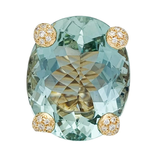 Bague 53 Bague Christian Dior, "Miss Dior", en or jaune, béryl vert et diamants. 58 Facettes 31775