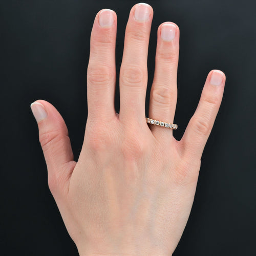 Bague 50 Alliance or jaune diamants occasion 58 Facettes 22-149
