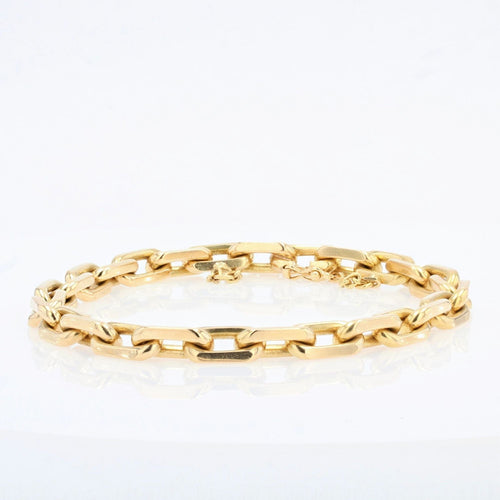 Bracelet Bracelet en or jaune maille forçat limée massive 58 Facettes 21-697