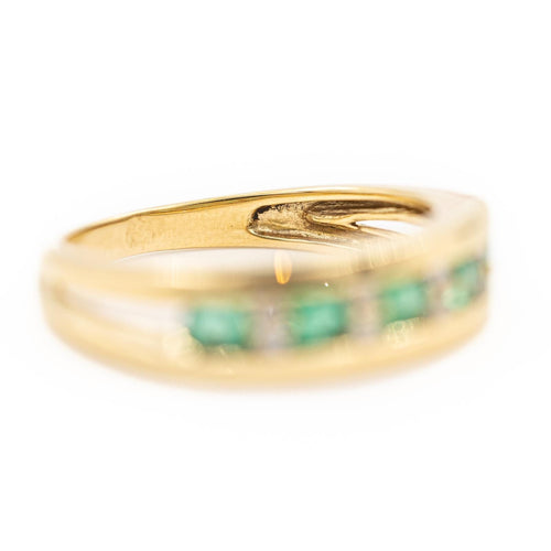 Bague 53 Bague Alliance Or jaune Emeraude 58 Facettes 2024143CN