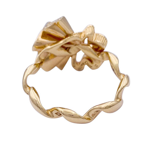 Bague 55 Bague Dior, "Archi Dior Cocotte", or rose, diamants. 58 Facettes 33153