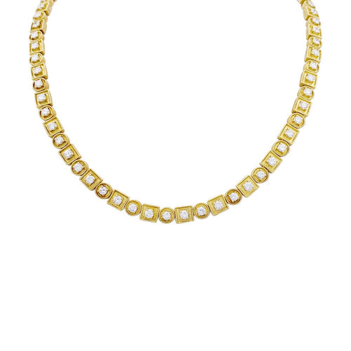 Collier Collier Lalaounis, "Byzantine", or jaune et diamants. 58 Facettes 33275