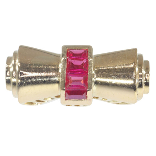 Bague 56 Bague vintage or, rubis 58 Facettes 22349-0250