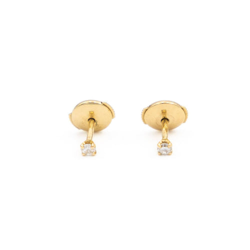 Boucles d'oreilles Boucles d'oreilles Puces Or jaune Diamant 58 Facettes 1643979CN