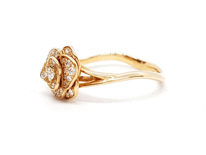 Bague 53 Bague Fleur Or rose Diamant 58 Facettes 578704RV