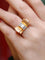 Bague 54 Bague tank Or jaune Platine Diamant 58 Facettes J135