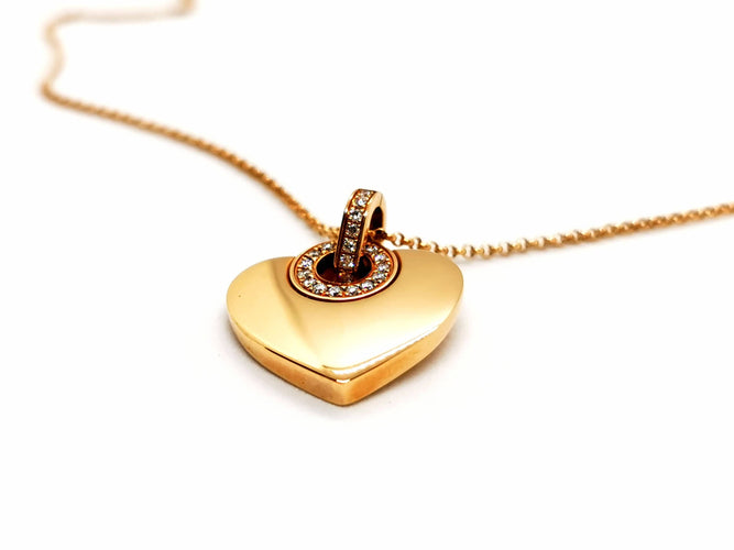 Collier Bulgari Collier Coeur Cuore Or rose Diamant 58 Facettes 1244795CN
