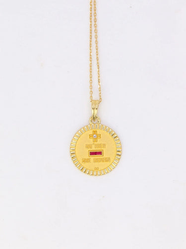 Pendentif Médaille amour Augis ronde or et diamant, Plus qu’hier moins que demain 58 Facettes 923