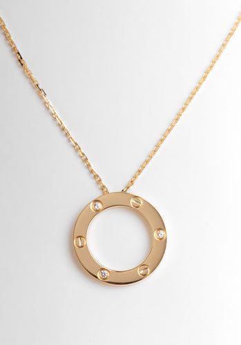 Collier Collier CARTIER Love 3 Diamants Or Jaune 750/1000 58 Facettes 64140-60455