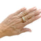 Bague 54 Bague pavage en or jaune et diamants. 58 Facettes 31848