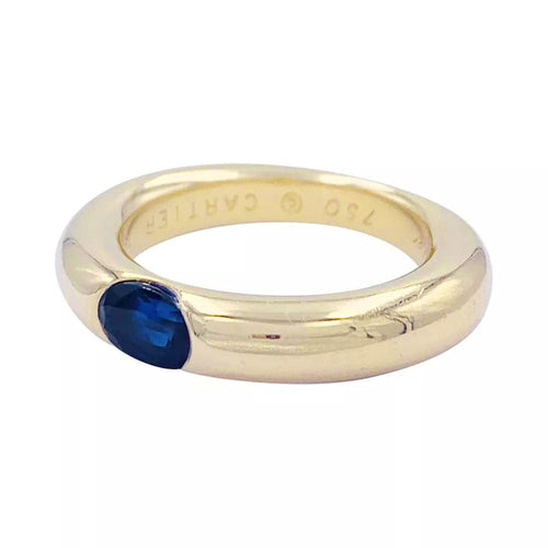 Bague 50 Bague Cartier, "Ellipse", or jaune, saphir. 58 Facettes 32225