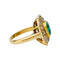 Bague 48 Bague en or jaune, émeraude et diamants. 58 Facettes 30985