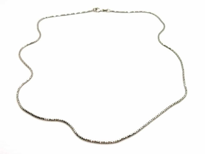 Collier Collier Maille serpentine Or blanc 58 Facettes 1660417CN