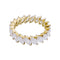 Bague 57 Alliance tour complet or jaune et diamants navettes. 58 Facettes 32744