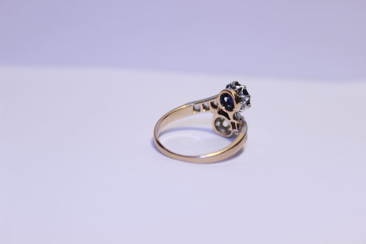 Bague 48 Bague Toi & Moi Diamant et Saphir 58 Facettes