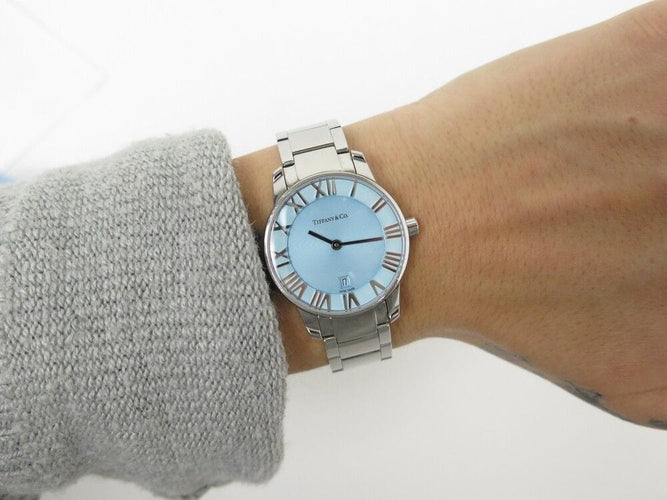 Montre montre TIFFANY & CO atlas acier 29mm quartz boite lady 58 Facettes 255501