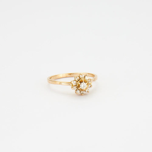 Bague 52 Solitaire en Or jaune, diamants 58 Facettes