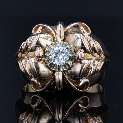 Bague 54 Bague dôme diamant vintage 58 Facettes 22-118