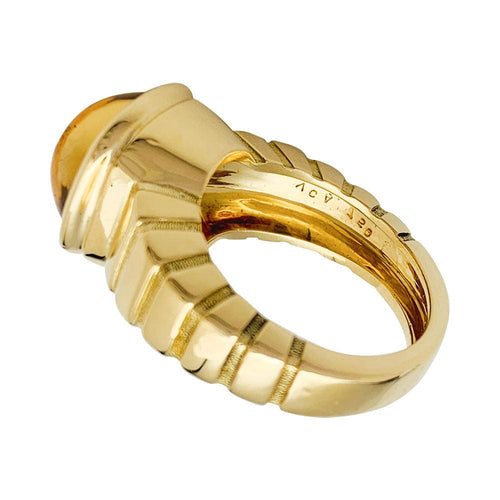 Bague 53 Bague Van Cleef & Arpels "Façade" en or jaune, citrine. 58 Facettes 31759