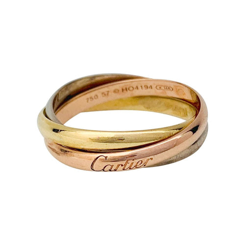 Bague 57 Bague Cartier, "Trinity", trois ors, petit modèle. 58 Facettes 31453
