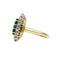 Bague 54 Bague pompadour or jaune et platine, émeraude 2.70 carats, diamants. 58 Facettes 30765