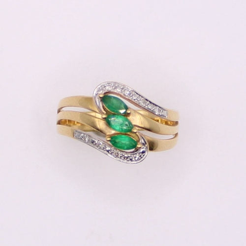 Bague Bague Emeraudes Diamants 58 Facettes