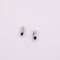 Boucles d'oreilles Créoles petites en or blanc 18k et diamants 58 Facettes