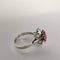 Bague 52 Bague motifs floraux en or blanc Diamant et rubis 58 Facettes 5592