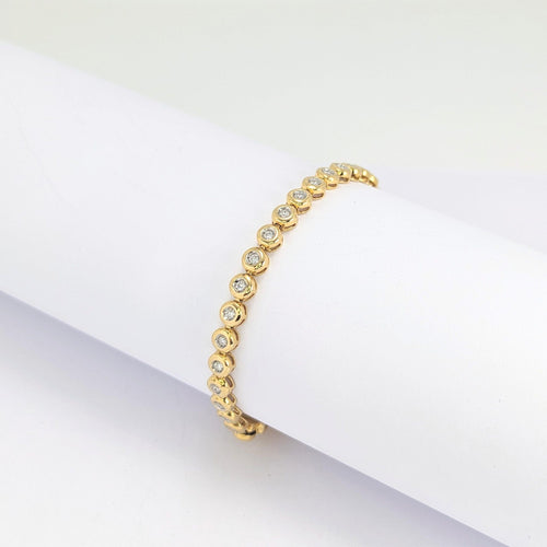 Bracelet Bracelet or jaune et diamants 58 Facettes 25562