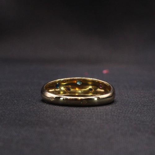 Bague Bague constellation Or jaune Emeraudes Saphirs Rubis 58 Facettes