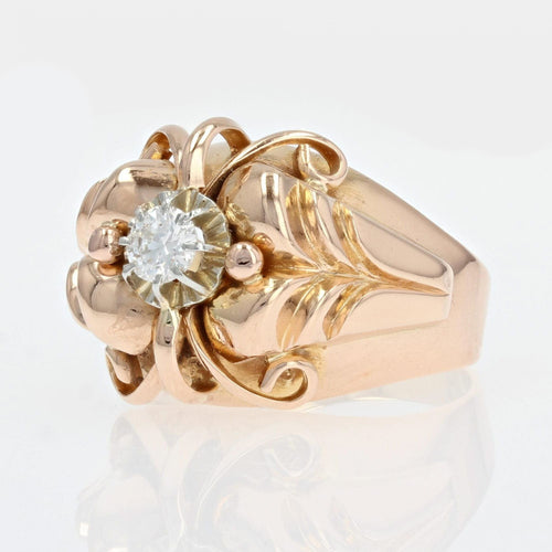 Bague 54 Bague dôme diamant vintage 58 Facettes 22-118