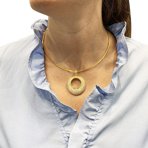 Pendentif Pendentif en or jaune et diamants. 58 Facettes 31675