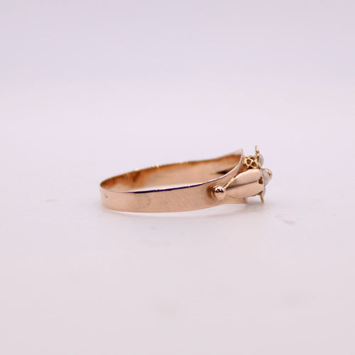 Bague 55 Bague Art-Nouveau Or Perles 58 Facettes