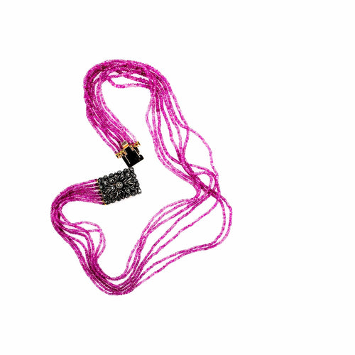 Collier Collier multi-rangs Rubis Diamant 58 Facettes