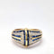Bague Bague en or jaune diamants et saphirs 58 Facettes 20092