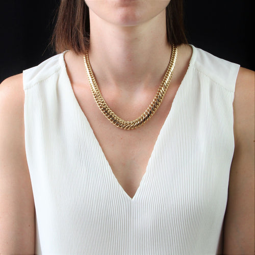 Collier Collier en or vintage gourmette 58 Facettes 23-167