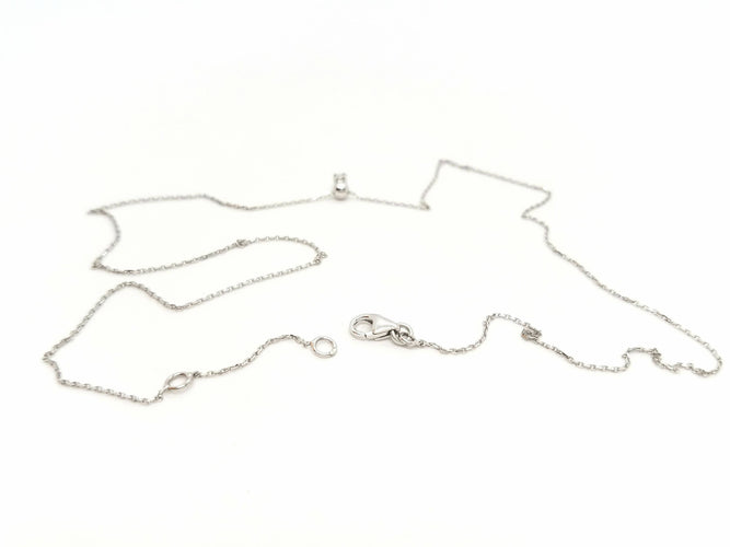 Collier Collier Chaîne + pendentif Or blanc Diamant 58 Facettes 579129RV