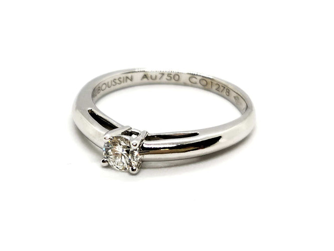 Bague 49 Mauboussin Bague Solitaire La bague Or blanc Diamant 58 Facettes 1128342CN