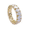 Bague 56 Alliance tour complet or jaune, diamants. 58 Facettes 32326