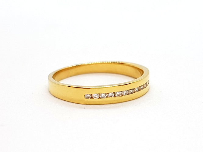 Bague 56 Bague Alliance Or jaune Diamant 58 Facettes 06349CD