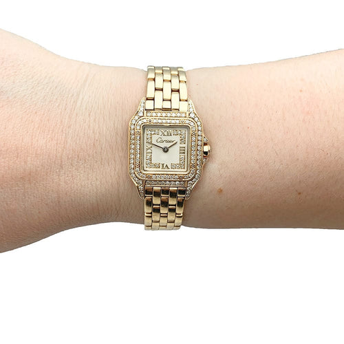 Montre Montre Cartier, "Panthère", en or jaune et diamants. 58 Facettes 30439