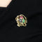 Broche Broche bouquet or jaune saphirs rubis émeraudes 58 Facettes CVBR18