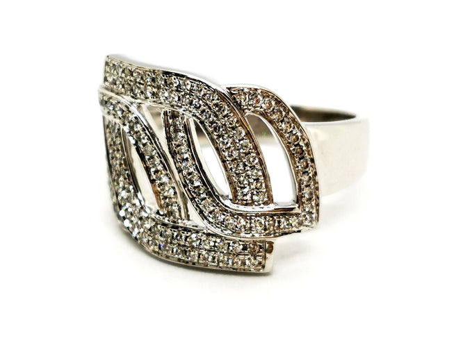 Bague 54 Bague Or blanc Diamant 58 Facettes 1292274CN