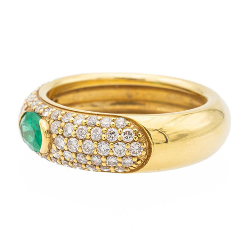 Bague 54 Bague Jonc Or jaune Emeraude 58 Facettes 578384CD