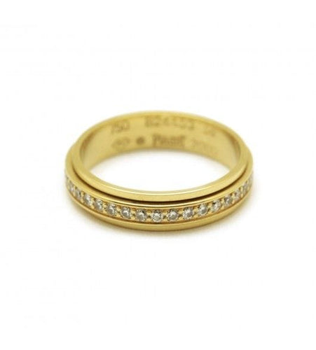 Bague 56 / Jaune / Or 750 Alliance "Possession" PIAGET 58 Facettes 190110R