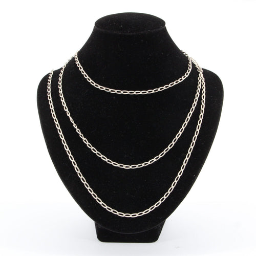 Collier Sautoir en argent ciselé ancien 58 Facettes 19-459A