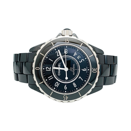 Montre Montre Chanel modèle "J12" en céramique noire et acier. 58 Facettes 30627