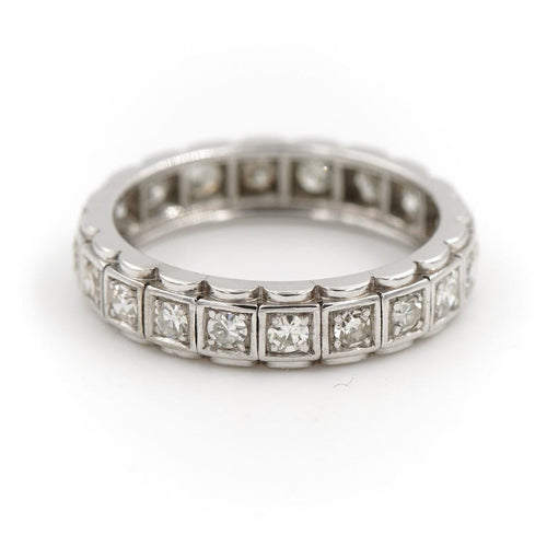 Bague 52 Bague Alliance Or blanc Diamant 58 Facettes 1680628CN